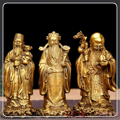 玉之星銅器工藝品 以福祿壽三星擺件，為家居與事業(yè)招財(cái)納福